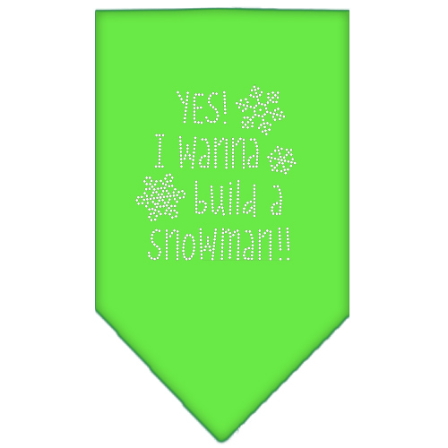 Yes! I want to build a Snowman Rhinestone Bandana Lime Green Small